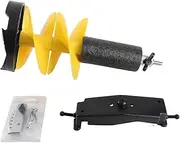 8 Inch Ice Fishing Auger Bit, 20 Inch Nylon Ice Drill Auger with Versatile Adapter, Float, and Sturdy Steel Blade for Easy Ice Drilling, Lightweight, Fits Electric Drills