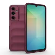For Samsung Galaxy A16 5G & 4G Case, Wavy Flannel Shield Cover, Wine Red