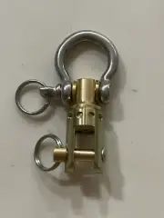 EDC Titanium Ti Tuning Fork Swivel Connector Kit for Keychain Wallet Chain, Gold