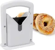 Stainless Steel Bagel Slicer Universal Cutter for Small & Large Bagels with Grip