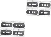ETHZZLE 8pcs Empty Audio Tapes Recordable Cassette Tapes Transparent Case for Retro Parties and -Term Recording and Design