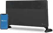 Ausclimate 2000W Smart Inverter Metal Panel Heater, Wall Mountable Home Heater Suitable For Medium-Sized Rooms Up To 30m2, Compatible with Alexa and Google Home, Charcoal Black