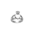 Irish Claddagh 925 Sterling Silver Poison Ring Love Loyalty Friendship Jewelry