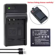 Rechargeable Battery /Charger for Panasonic DMW-BCF10 BCF10E BCF-10 CGA-S106C