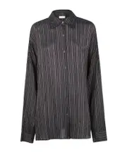 striped cocoon shirt S,XS,M BROWN