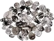 [SAJTOX] Natural Flat Back Mix Quality Loose Cabochon Gemstone for Jewelry Making, DIY, Wire Wrapping, Healing Rings Crystals, Pendants, Wedding Gift - 3 Pcs