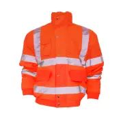 Yoko Mens Hi-Vis Bomber Jacket (Hi Vis Orange) - BC1248