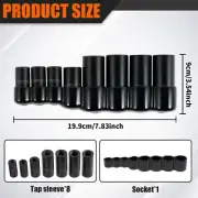 8Pcs Tap Holder Socket Kit 1/4 Inch and 3/8 Inch Drive Tap Socket Adapter qiIvO
