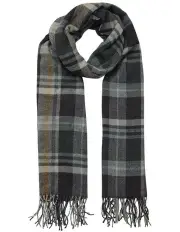 [Johnny Bigg] Tonal Check Woven Scarf in Black