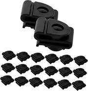 20pcs Fixed Base Plastic Clip Automotive Clips U-Type Clips Plastic Push Pins Automotive Wheel Arch Cover Fastener Bumper Cover Retainer Body Parts U-Shaped Nut U-nut Clamp Black