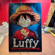 Monkey D Luffy 12x18 inch metal poster.