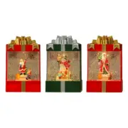 Festive Christmas Snow Globe Light Santa Sled Decor USB/Battery Power Supply