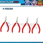 4 PC NEW Deluxe 5.5" Inch Split Ring Stainless Steel Fishing Pliers ODM RED