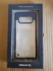 Granite Phone Case Compatible with Samsung Galaxy Note 8 Mono (Clear/Navy Blue)