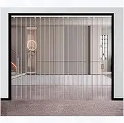 Clear PVC Curtain Clean Rooms Waterproof Windshield Shutter Plastic Vinyl Strip Door Curtain Rollup Door Suitable for Warehouse Factory Store(0.75x2.7m)