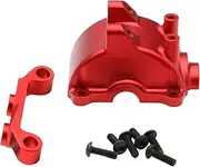 1/10 RC Car Gearbox Cover Upgrade Part with Arm Mount for TT02 Crawler Cars, red