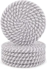 Absorbent Drink Coasters Handmade Braided Drink Coasters 6 Pack (4.3")