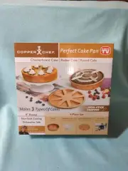 Copper Chef Perfect Cake Pan 9"/Makes 3 Types Of Cakes/New in Box As Seen On TV