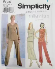 Simplicity 8606 Misses Tunic Skirt Pants Sewing Pattern sz 6 8 10 Millennium