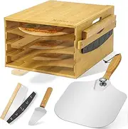 ikkle Wood Pizza Peel Rack