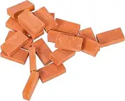 Kisangel 20 Pcs Miniature Wall Brick Model for DIY Landscaping Decor Rectangle Shape Simulation Bricks for Micro Landscape Crafts Portable and Lightweight Building Accessories