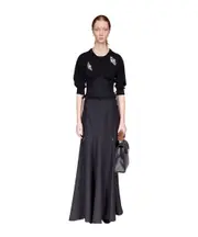 bias-cut maxi skirt UK10 black
