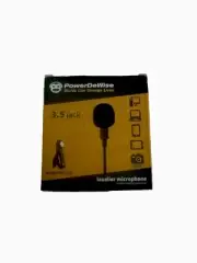 PowerdeWise 3.5 MM Jack 6.5 Foot Mike Cord Device Powered Lavalier Microphone