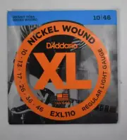D'Addario Nickel Wound Light Electric Guitar Strings 10-46 Bright Tone EXL110