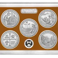 在飛比找蝦皮購物優惠-美國自然歷史 精鑄幣 5入套幣 國家公園紀念幣 硬幣 201