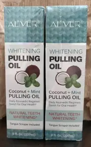 aliver whitening Pulling Oil Coconut+Mint-tonge Scraper Included-see Description