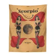 Scorpio Tapestry Astrological Zodiac Wall Hanging Retro Cool Sexy Psychedelic