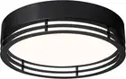Dimmable Black Flush Mount Ceiling Light, Modern round LED Ceiling Lights Fixtur