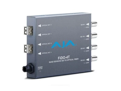 AJA FiDO-4T-MM 4-Channel 3G-SDI to Multi-Mode LC Fiber Transmitter converter