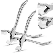 2 Pcs Ring Making Kit Chain Nose Pliers Bending and Wrapping Metal Tool Stainless Steel Ring Bender Ring Bending Tool Silver