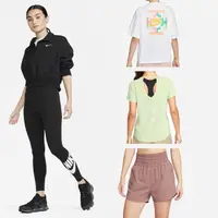 在飛比找momo購物網優惠-【NIKE 耐吉】休閒 短袖上衣 棉短褲 女上衣 女T 女短