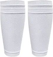 [Mirpuytn] Football Shin Guards Socks - Toddler Shin Guard Socks Breathable | Layer Design Absorb Sweat, Wear-Resistant, Elastic, Breathable for Adult, Youth