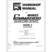 1975 Norton Commando 850 MKIII Mark 3 Workshop Manual 180 pages