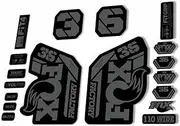 Fork Replacement Decal Sticker Compatibale for Fox 36 2021 Series Gray (Glossy)