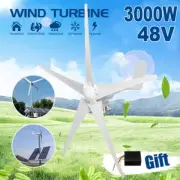 3000W Wind Turbine Wind-Generator DC 48V Charge Controller AU Stock Home Garden