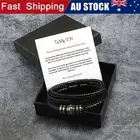 To My Son To My Grandson Love You Forever Braided Leather Knot Bracelet Mens AUS