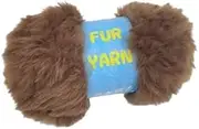 b 1 Skeins Super Soft Fur Yarn Chunky Fluffy SoftFaux Fur Yarn for Crochet Knit-Total Length 1×30m(1×33yds,50g×1)-Coffee