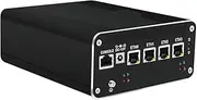 HUNSN Micro Firewall Appliance, Mini PC, OPNsense, VPN, Router PC, Intel Core I5 1235U, RJ52f, 4 x 2.5GbE I226-V, 2 x HDMI, DP++, 10Gbps Type-C for Data/DP, 16G RAM, 128G SSD