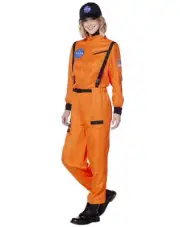 Adult Orange NASA Jumpsuit Costume - S