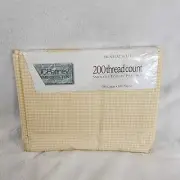 Vintage JC Penney Home Collection Twin Flat Sheet Smooth Touch Percale Yellow