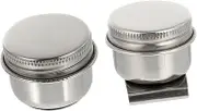2 Pcs Stainless Steel Paint Brush Washer Reusable Cup for Mixing Oil Palette Brush Cleaner Pot Cap Easy to Use and Clean