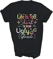 [SDVN] Wear Ugly Glasses Optometrist Optical Optician Optometry Students Ophthalmologists Gift Unisex Shirt T-Shirt (Black;L)