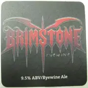 BRIMSTONE RYEWINE ALE Beer COASTER, Mat, DuClaw Brewing, MARYLAND 2014, Rye, 1+