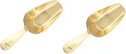GARVALON Practical Brass Tea Spoon Miniature Tea Leaf Shovel Coffee Bean Scoop One Design for Kitchen Use Coffee Lovers Housewarming
