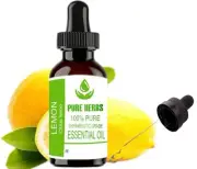 Pure Herbs Lemon 100% Pure & Natural Citrus limon Essential Oil