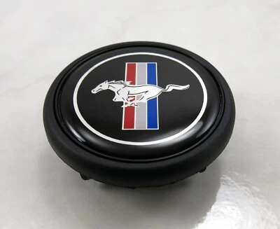 Nardi Steering Wheel Horn Button - Type A - Black with Ford Mustang Logo